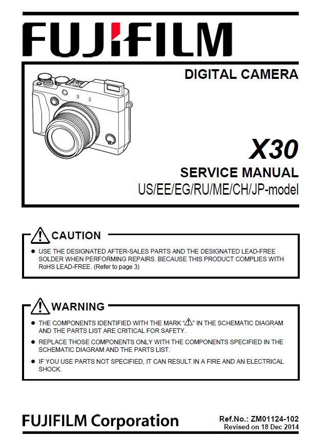 FujiFilm X30 Service Manual
