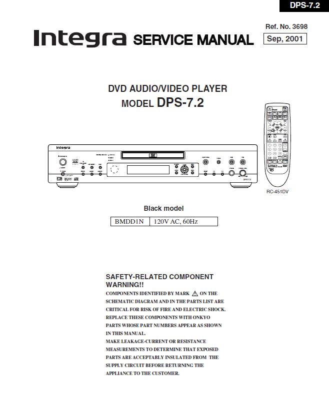 Integra DPS-7.2 Service Manual