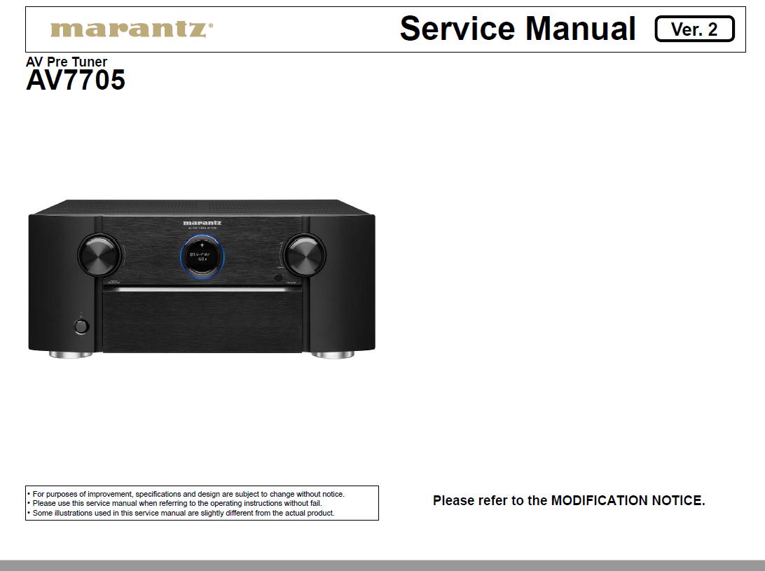 Marantz AV7705 Service Manual