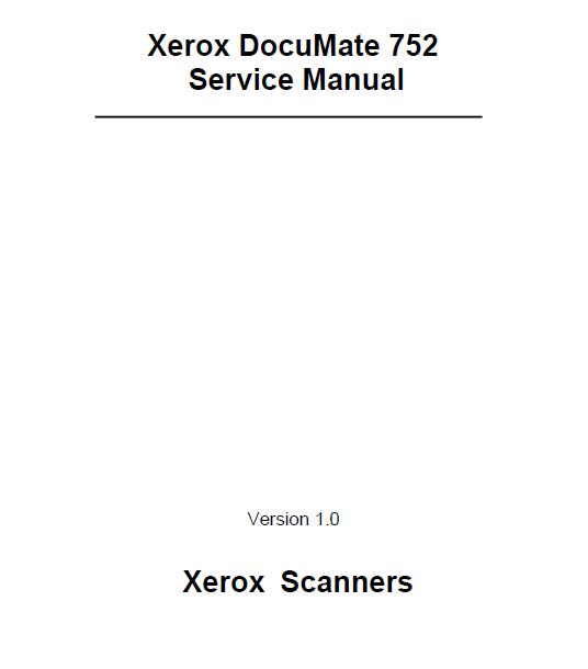 Xerox DocuMate 752 Service Manual