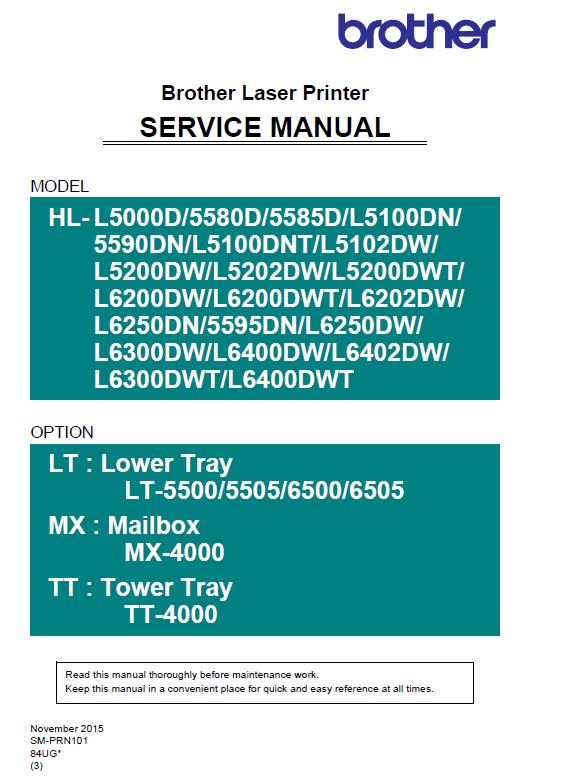 Brother HL-L5000/6000 series Service Manual