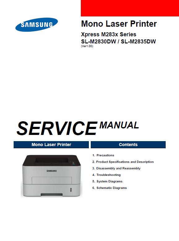 Samsung Xpress SL-M2830DW/SL-M2835DWService Manual