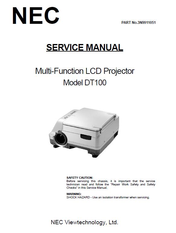 NEC DT100 Service Manual