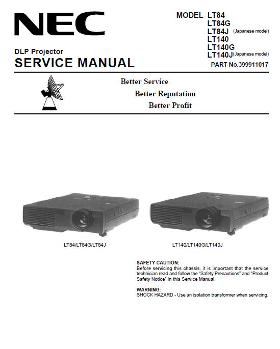 NEC LT84/LT140 Service Manual