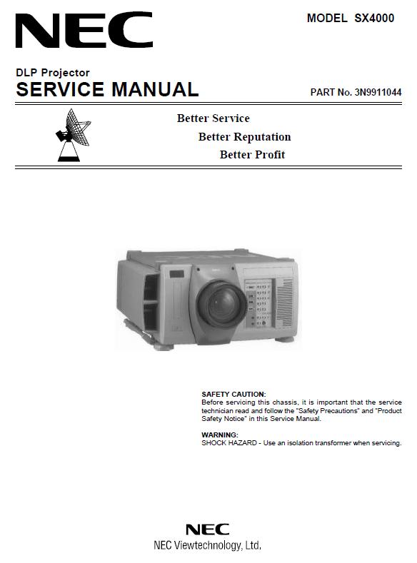 NEC SX4000/SX4000D Service Manual