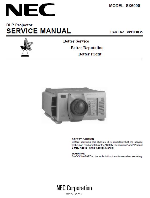 NEC SX6000/SX6000D Service Manual