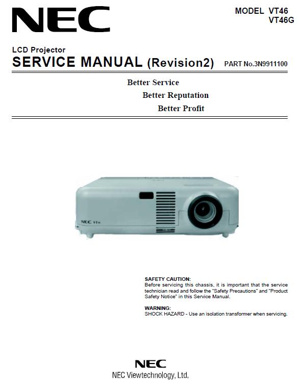 NEC VT46/VT46G/VT46RU Service Manual