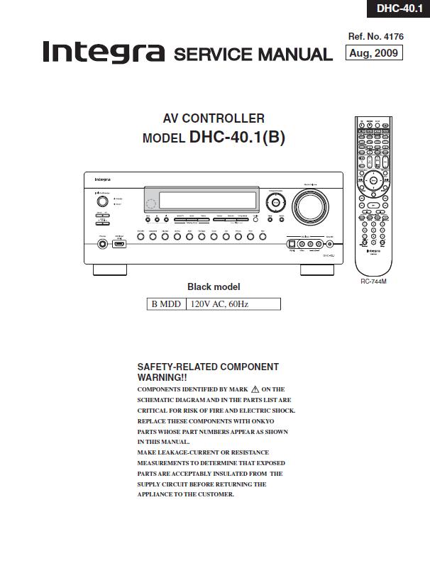 Integra DHC-40.1 Service Manual