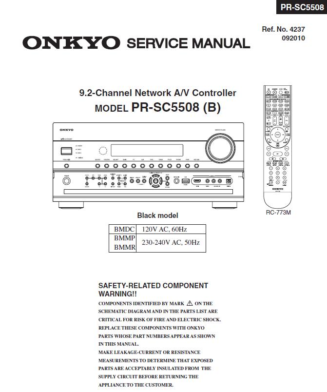 Onkyo PR-SC5508 Service Manual