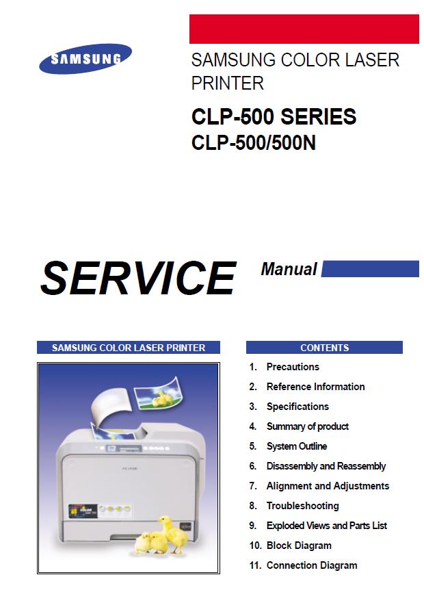 Samsung CLP-500/CLP-500N Service Manual