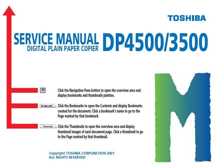 Toshiba DP3500/DP4500 Service Manual