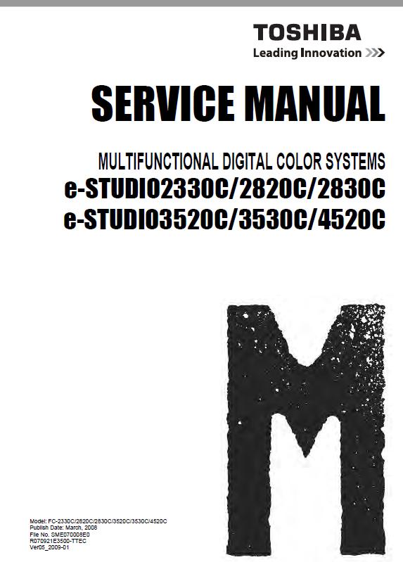 Toshiba e-STUDIO 2330C/2820C/2830C/3520C/3530C/4520C Service Manual