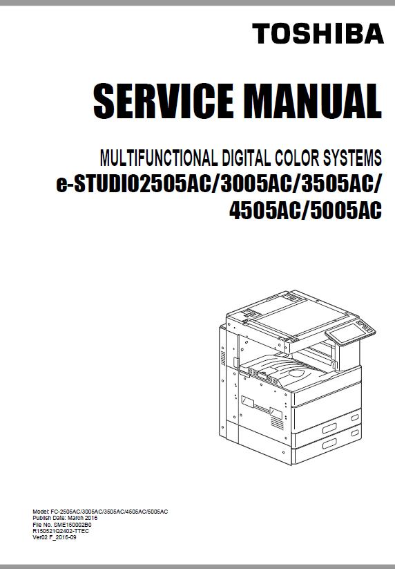 Toshiba e-STUDIO 2505AC/3005AC/3505AC/4505AC/5005AC Service Manual
