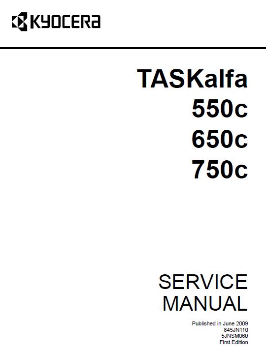 Kyocera TASKalfa 550c/TASKalfa 650c/TASKalfa 750c Service Manual