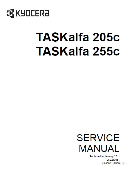 Kyocera TASKalfa 205c/TASKalfa 255c Service Manual