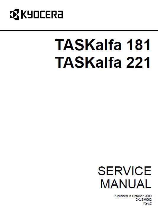 Kyocera TASKalfa 181/TASKalfa 221 Service Manual