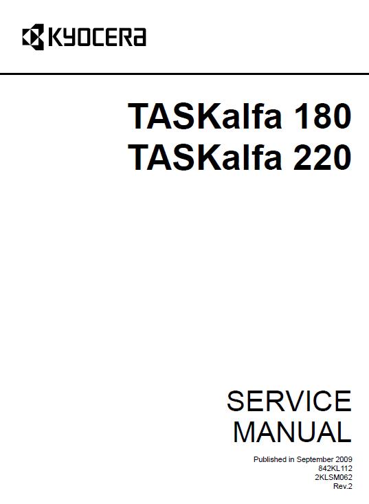 Kyocera TASKalfa 180/TASKalfa 220 Service Manual