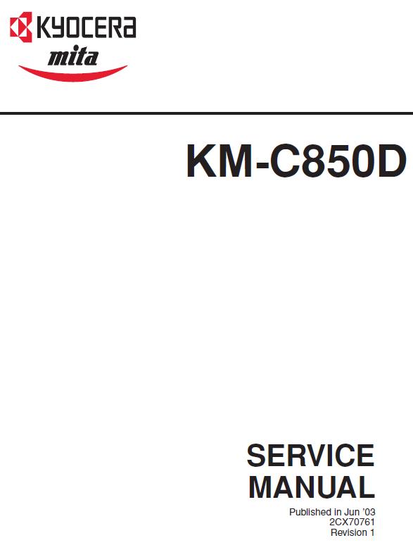 Kyocera KM-C850D Service Manual