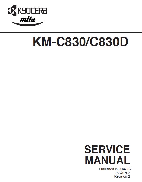 Kyocera KM-C830/KM-C830D Service Manual