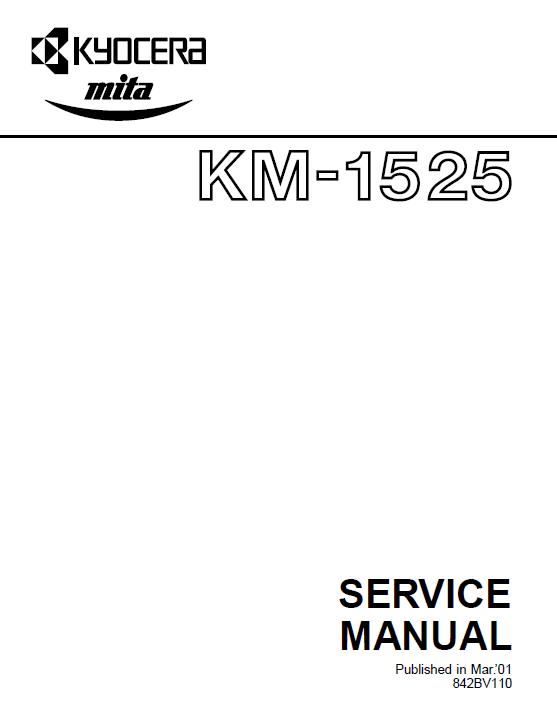 Kyocera KM-1525 Service Manual