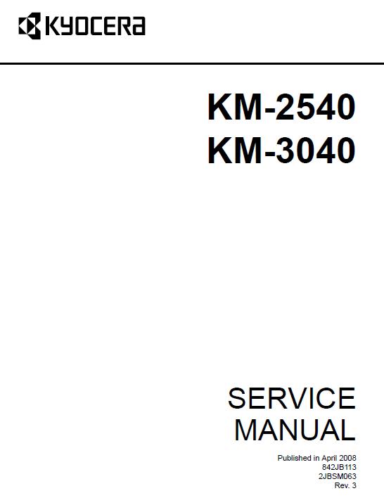 Kyocera KM-2540/KM-3040 Service Manual