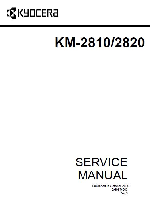 Kyocera KM-2810/KM-2820 Service Manual