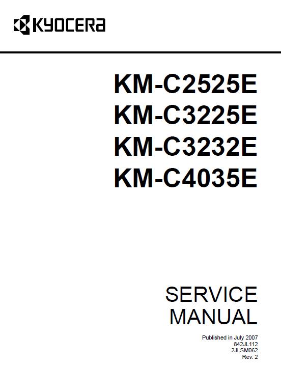 Kyocera KM-C2525E/KM-C3225E/KM-C3232E/KM-C4035E Service Manual