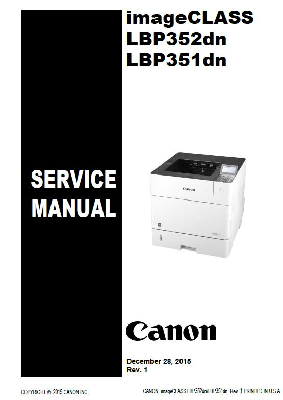 Canon imageCLASS LBP351dn/LBP352dn Service Manual