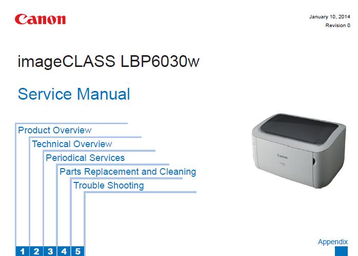 Canon imageCLASS LBP6030w Service Manual