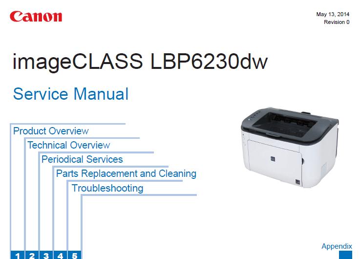 Canon imageCLASS LBP6230dw Service Manual