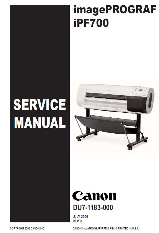 Canon imagePROGRAF iPF700/710/720 Service Manual