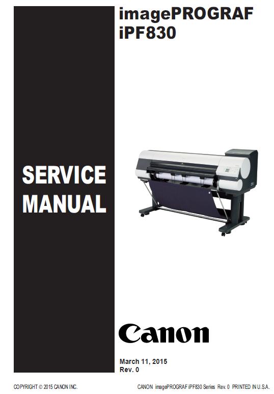 Canon imagePROGRAF iPF830 Service Manual