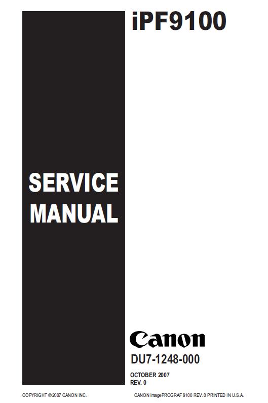 Canon imagePROGRAF iPF9100 Service Manual