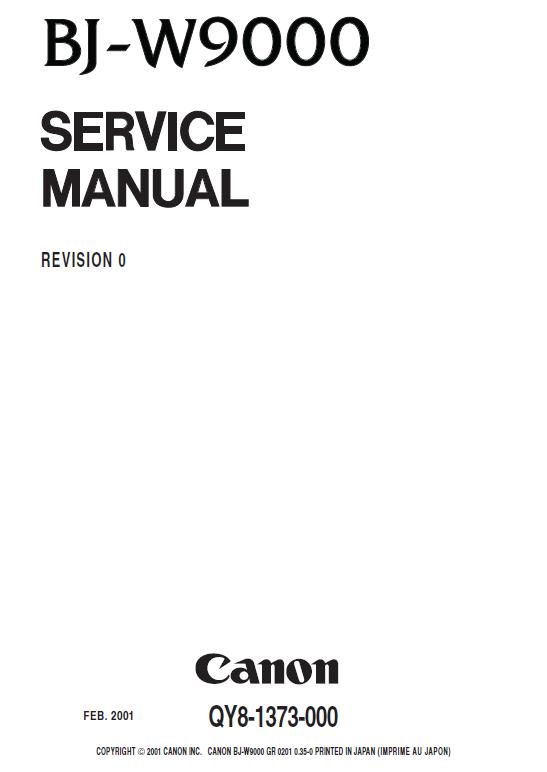 Canon W9000 Service Manual
