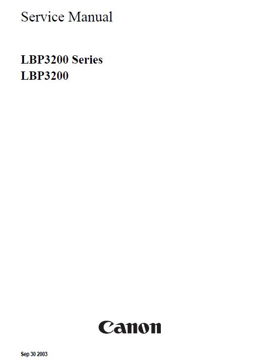 Canon LBP-3200 Service Manual