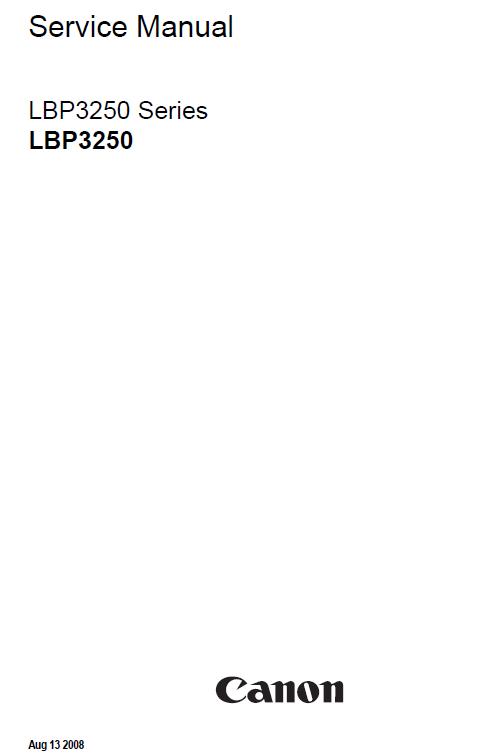 Canon LBP-3250 Service Manual