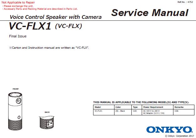 Onkyo VC-FLX1 Service Manual