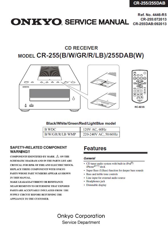 Onkyo CR-255 Service Manual