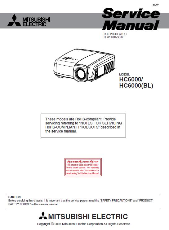 Mitsubishi HC6000 (BL) Service Manual