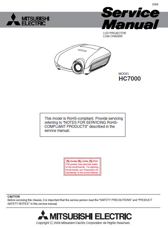 Mitsubishi HC7000 Service Manual