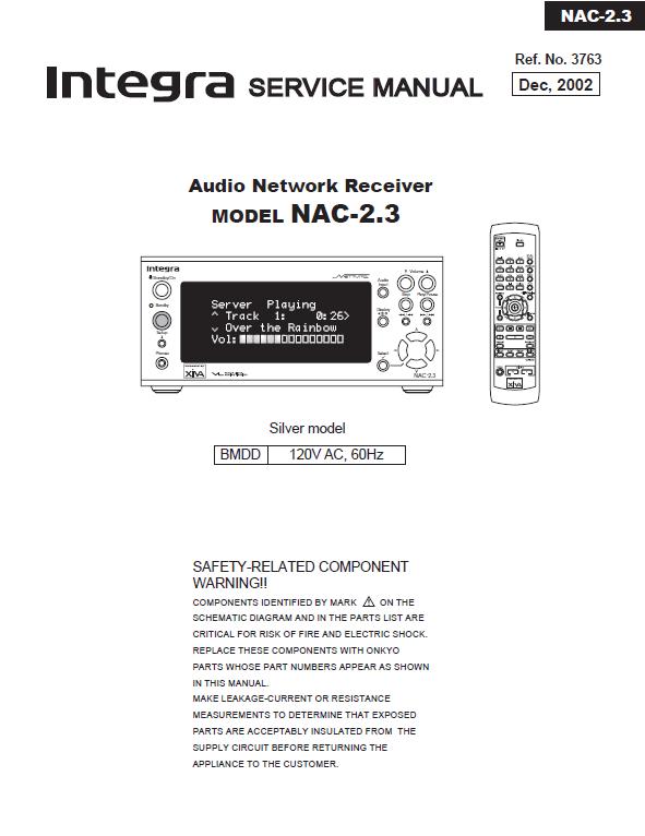 Integra NAC-2.3 Service Manual