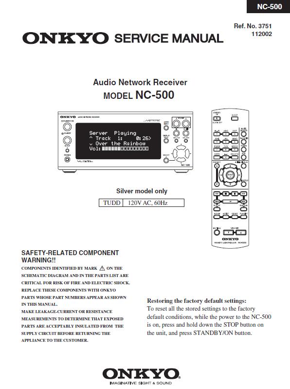 Integra NC-500 Service Manual