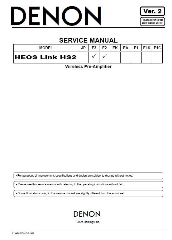 Denon HEOS Link HS2 Service Manual
