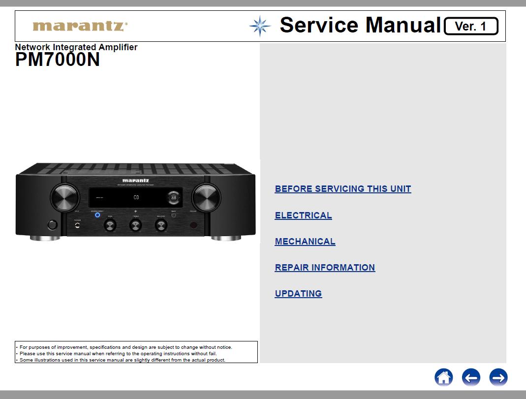 Marantz PM7000N Service Manual