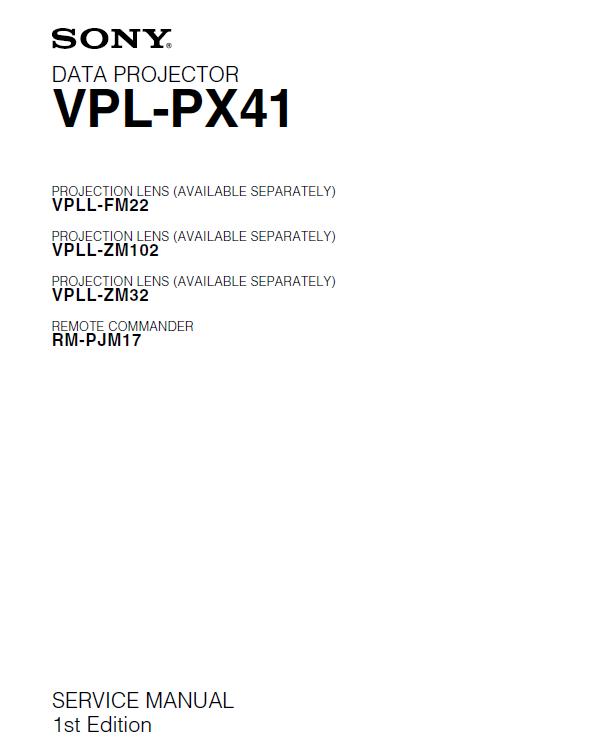 Sony VPL-PX41 Service Manual