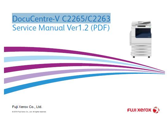 Fuji Xerox Docucentre V C2265 C2263 Service Manual Xerox Multifunctions Printers Scanners Service Manuals Download Xerox Fuji Xerox