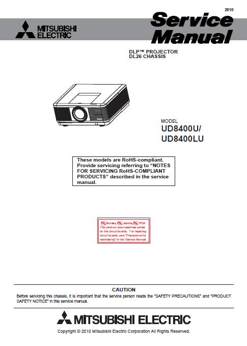Mitsubishi UD8400U/UD8400LU Service Manual