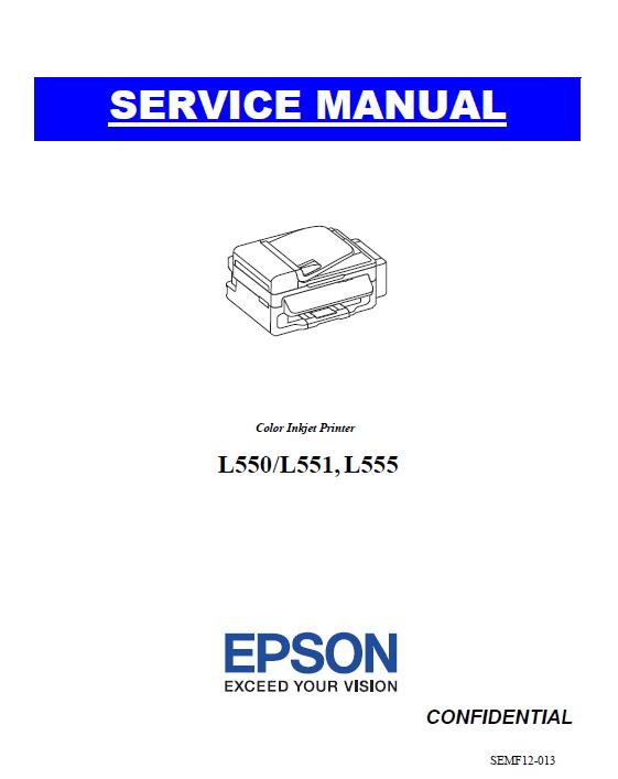 Epson L550/L551/L555 Service Manual