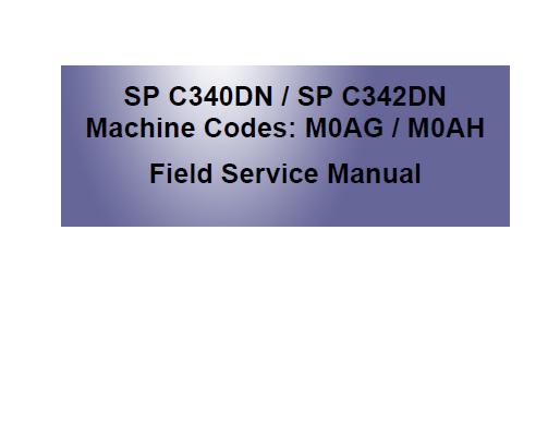 Ricoh SP C340DN/SP C342DN Service Manual