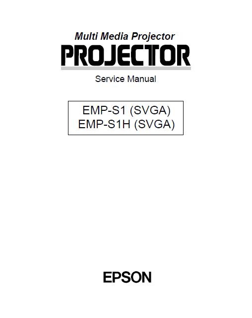 Epson EMP-S1/EMP-S1H Service Manual